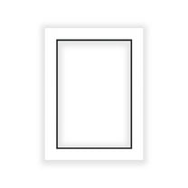 White on Black Double Photo Mat 20x24 for 16x20 Photos - Fits 20x24 Frame