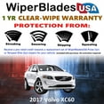 thumbnail image 2 of 2017 Volvo XC60 Beam Wiper Blades Wipers w/1yr Warranty (Set of 3) w/Rear Wiper (WiperBladesUSA), 2 of 5