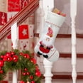 thumbnail image 1 of Calcetines Decorativos Navideños con Diseño de Muñeco de Nieve para Ancianos, Calcetines Blancos para Regalo, Decoración Colgante para Chimenea Del Hogar., 1 of 4