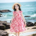 thumbnail image 4 of EnJoCho Children's Dress Summer Girls' Silk Skirt Princess Dress Seaside Beach Dress Little & Big Kids Girl Summer Fashion Party Dresses 9-10 Years, 4 of 4