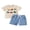 White, variant on BemeyourBBs Toddler Baby Boy Summer Clothes Infant Baby Boys Summer 2 Piece Outfit Excavator Truck Airplane Embroidery Short Sleeve T Shirt and Elastic Waist Solid Pockets Shorts Set
