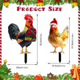 thumbnail image 3 of TIELUTT Interesting Xmas Animal Garden Ground Stake Set Colorful Insert Art Xmas Outdoor Ornamentation for Yard Flower Yard Garden Sticks Label Mailbox Flag Replacement Rabbit Cards Garden Label Outd, 3 of 7