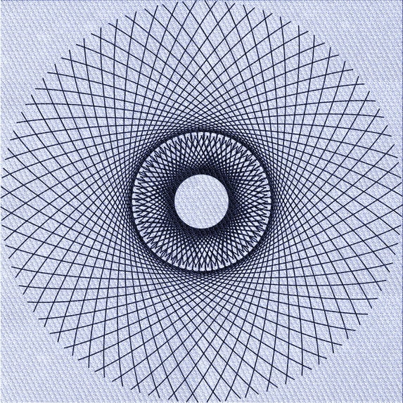 Ahgly Company Indoor Square Patterned Lavender Blue Area Rugs, 5' Square