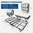thumbnail image 2 of Lit Pliant Robuste 75x31 Pouces à Roulettes avec Matelas en Mousse Mémoire de 5 Pouces, Lit d'Appoint Portable 450 Lb avec Roues Verrouillables et Poche Latérale pour la Maison, le Bureau, le Camping, 2 of 7