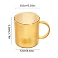 thumbnail image 3 of kkbbma under $5 Coffee Mugs with Handle, 400ml Classic Vertical Stripes Coffee Cups, Transparent Tea Cup for Hot/Cold Beverages for Latte, Cappuccino, 3 of 6