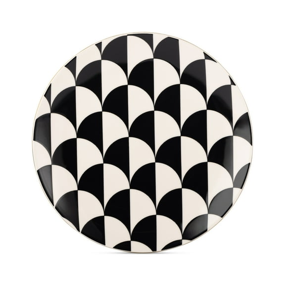 Thyme & Table Emmett Ceramic Salad Plate Black and White