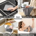 thumbnail image 6 of Jessy Home 12 Pack Dark Gray Washcloths for Bathroom 13x13 Inch Ultra Soft Hand Face Towels, 6 of 7