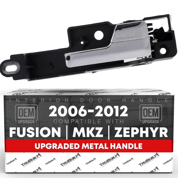 Interior Front Passenger Door Handle Replacement - Compatible with 2006-2012 Ford Fusion; 07-12 Lincoln MKZ; 06-11 Mercury Milan - All Chrome, Metal Lever - OEM 6E5Z5422600AA, 81701