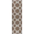thumbnail image 2 of Addison Rugs Dream Shag Premium Machine Washable Transitional Geo, Circles Brown Runner Rug, 2'3" x 7'6", 2 of 8