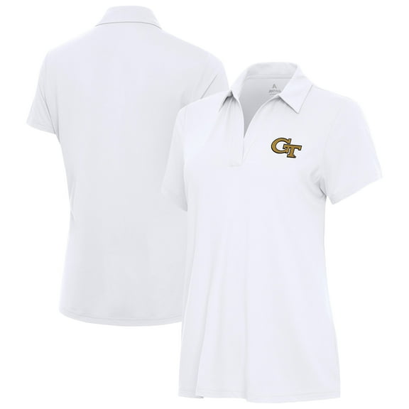 Women's Antigua White Georgia Tech Yellow Jackets Era Polo