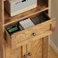 thumbnail image 4 of 5-Tier Bookcase with Drawer and Cabinet, Modern Bookshelf for Home Office, Living Room or Bedroom, Easy Assembly & Stable Structure, Vintage, 4 of 8