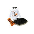 thumbnail image 1 of FOCUSNORM Bébé Fille Tenue Lettres Romper+Tutu Jupe+jambe Plus Chaud+bandeau, 1 of 9