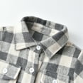 thumbnail image 3 of WOYY Toddler Boys Shirt Jacket Plaid Long Sleeve Button Down Shacket Coat, Sizes 4-5T, 3 of 8