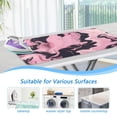 thumbnail image 5 of Ironing Mat Portable Ironing Blanket for Table Top Travel Ironing Pad for Washer Dryer 27.6" x 47.2" Marble Pattern Pink and Black, 5 of 6