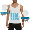 thumbnail image 4 of FITVALEN Men's Compression Shirt Undershirt Slimming Tank Top Workout Vest Abs Abdomen Slim Body Shaper, 4 of 8