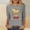 Gray, variant on HOMBOM Shirts for Women Blouse Summer Horse Print Casual 3/4 Sleeve Gray Crew Neck Womens Tops