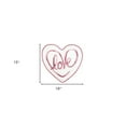 thumbnail image 3 of 15" X 16" White And Rose Love Heart Throw Pillow With Embroidery, 3 of 6