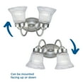 thumbnail image 2 of Fluted Glass Collection Two-Light Brushed Nickel Clear Prismatic Glass Traditional Bath Vanity Light, 2 of 5