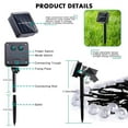 thumbnail image 2 of IC ICLOVER 30 LED Solar String Lights Outdoor Garden Waterproof Crystal Globe Lights with 8 Modes, Solar Camping Lights, 2 of 9