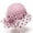 Pink, variant on Women's Polka Dot Organza Sun Hat Flower Bow Wide Brim Church Hat Breathable Uv Protection Casual Cap Lightweight Outdoor Wedding Tea Party Hat(Pink,M)