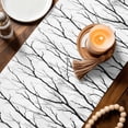 thumbnail image 3 of Black Branches Table Runner - 36 Inch Long Modern Abstract Art Forest Silhouettes Cotton and Linen Blended Dress Scarves Farmhouse Table Runner for Kitchen Dining, Coffee Table, 13" x 36", 3 of 8