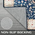 thumbnail image 3 of Haperlare Area Rug Boho Distressed Area Rug Vintage Floral Rug Throw Carpet Non-Slip Washable Rug, 2' x 3' Navy Blue, 3 of 5