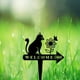 thumbnail image 1 of Estaca de arte de metal para jardín al aire libre | Decoración de silueta de animal y letra de hierro | Diseño hueco resistente a la intemperie | Enchufe de tierra fácil | 1 Pieza de Adorno de, 1 of 6