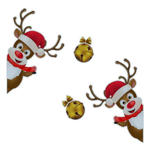 Pegatinas de coche, bombillas decorativas, imanes de nevera magnéticos festivos, Navidad, repuesto artesanal, tira reflectante creativa