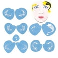 thumbnail image 2 of 5pcs Face Paint Stencils Face Paint Stencils Kit PET Adults Reusable Painting Template Stencils Template Body Painting Template Stick for Halloween Party Cosplay Supply, 2 of 9