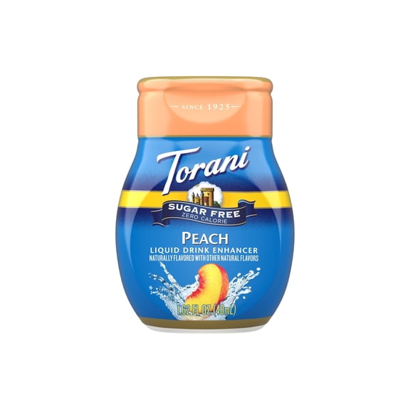 Torani Sugar Free Peach Liquid Drink Enhancer, 1.62 fl oz
