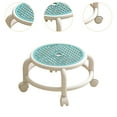 thumbnail image 6 of deevoka Round Rolling Low Stool Lightweight with Wheels for Home Pedicure Garage Blue, 6 of 9