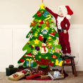 thumbnail image 2 of Árbol de Navidad de fieltro, juego de Navidad para árbol de Navidad, réplica colgante para regalo de Navidad para niños Adepaton LL-1129, 2 of 7