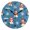 Black, variant on Retro Snowman Pattern Wall Clock 10in Round Artistic Oil Painting Home Decor Desk Table Clock
