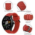 thumbnail image 3 of Fluororubber Watch Band,18mm Quick Release Watch Strap for Men and Women,Red with Black Buckle, 3 of 7