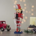 thumbnail image 2 of Northlight 14 Red Wooden Fireman with Hose Christmas Nutcracker, 2 of 5