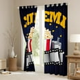 thumbnail image 3 of Manfei Movie Film Popcorn Blackout Curtains Set of 2 (52x84 Each), Cartoon Cinema Tricket Window Curtains, Teens Kids Boys Girls Adult Curtains and Drapes, Curtains and Drapes Decor, 3 of 6