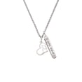 thumbnail image 2 of Delight Jewelry Two-tone Runner Silhouette in Heart Silvertone Live the Life You Have Imagined Bar Charm Necklace, 23", 2 of 4