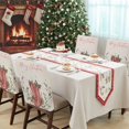 thumbnail image 4 of Merry Christmas Chair Covers Set of 4 Western Boots Botanical Leaves Poinsettia Linen Chair Back Covers Stretch Removable Washable Slipcovers Protector for Dining Room Kitchen Party Decor, 4 of 5