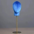 thumbnail image 2 of Mannequin Manikin Head Model Wigs Glasses Hats Display Stand Model Stand Foam Blue, 2 of 9