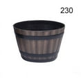 thumbnail image 2 of POINTERTECK Pot de Fleurs en Baril de Whisky en Résine Jardinière Ronde Intérieur Extérieur Jardin Cour Patio Sans Plateau Neuf, 2 of 3