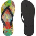 thumbnail image 3 of GZHJMY Flip Flops Slippers Colorful Circles Alphabet Letter Number Vintage for Women Girl Men Sandals Beach Summer Shower Slippers Summer Slippers, 3 of 5