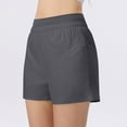 thumbnail image 5 of Teissuly Women'S Solid Color Casual Drawstring Sports Shorts With Pocket, 5 of 7