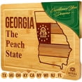 thumbnail image 1 of Bamboo State Cutting Board for Kitchen – Georgia Cheese Board, Charcuterie Platter & Serving Tray, (15" x 10") Georgia, 1 of 7