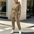 thumbnail image 6 of Bovxnpu Womens 2 Piece Outfits Tracksuit Sets Hooded Long Sleeve 2 Piece Casual Sportwear Set Matching Outfits, 6 of 9