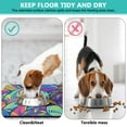 thumbnail image 4 of Boho Retro Floral Pet Feeding Mat-Abstract Art Pattern Absorbent Pet Placemat for Food and Water Bowl, with Waterproof Rubber Backing, Quick Dry Water Dispenser Mat for Dog and Cat (12"x20"), 4 of 7