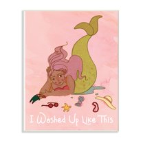 The Stupell Home Decor I Washed Up Like This Mermaid with Pink Hair and Fashion Accessories