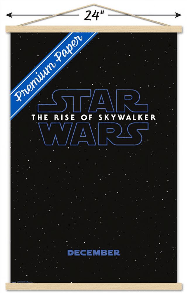 Star Wars: The Rise Of Skywalker - Logo Teaser One Sheet Wall Poster with Wooden Magnetic Frame, 22.375" x 34"