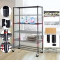 thumbnail image 3 of Dkelincs Heavy Duty Metal Shelf 6000 lbs Capacity 6 Tier Wire Shelving Unit Adjustable Storage Rack with Wheels, Black, 3 of 8