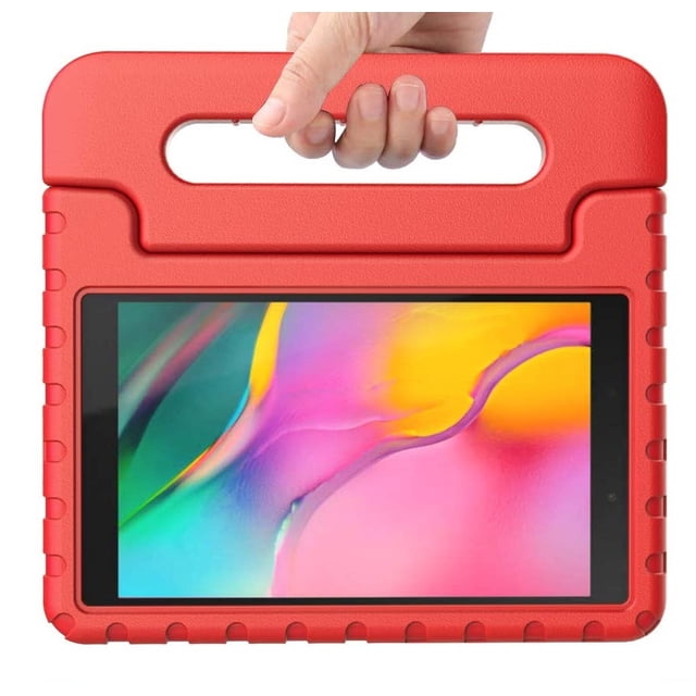 Paquete Mica de Hidrogel y Funda para Galaxy Tab A9 8.7 Agarradera Roja