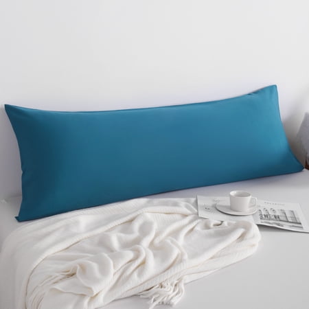 FLXXIE 2 PACK 100% BRUSHED MICROFIBER BODY PILLOW COVERS, ULTRA SOFT AND COZY FULL BODY PILLOWCASES FOR ADULTS, 20″ X 54″, SLATE BLUE (NOT INCLUDE BODY PILLOW)